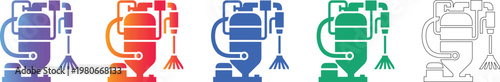 Fotografía Industrial Sandblasting Equipment Icon Set