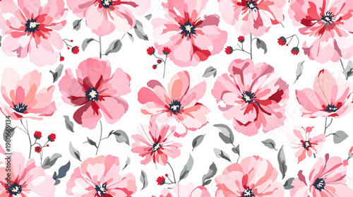 Vintage floral design filled with soft petals and leaves creating a timeless decorative artistic background