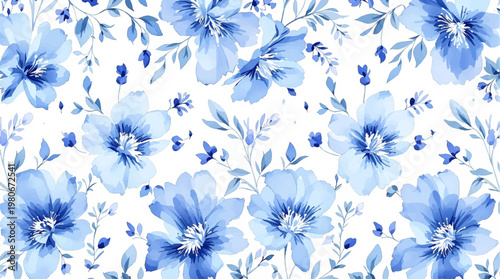 Bright petals and leaves painted loosely create lively seamless pattern bursting with color and creativity today