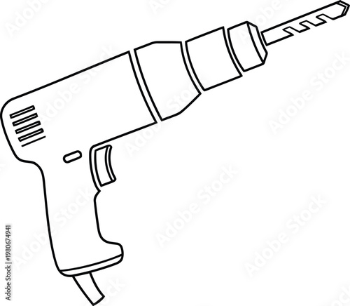 electric drill with screwdriver bit