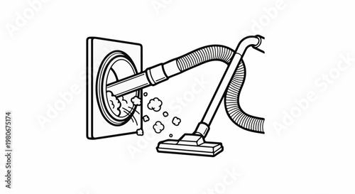 Vacuum cleaning a wall outlet for dust and debris