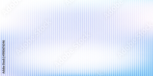 Soft glass ripple gradient in icy pale blue and lavender hues. Delicate reeded texture with frosted distortion effect and minimal vertical blur. Glass texture, vector illustration