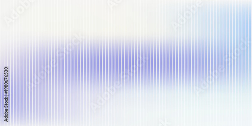 Soft glass ripple gradient in icy pale blue and lavender hues. Delicate reeded texture with frosted distortion effect and minimal vertical blur. Glass texture, vector illustration