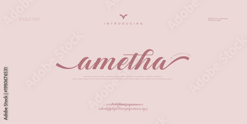 Abstract Fashion font alphabet. Minimal modern urban fonts for logo, brand etc. Typography typeface uppercase lowercase and number. vector illustration
