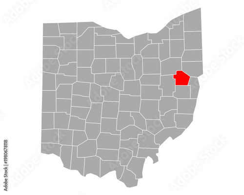 Karte von Carroll in Ohio