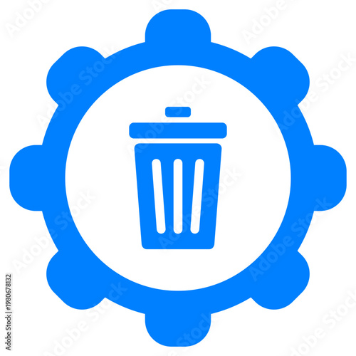 Abfalleimer und Zahnrad