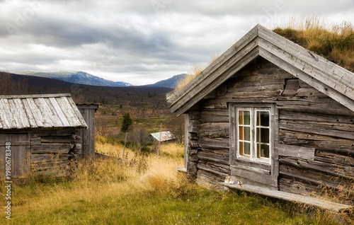 Old Agricultural Buildings at Trollhovd, near Vaset, in Vestre Slidre Municipality, Norway