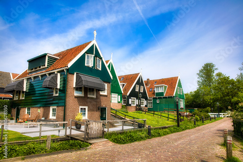 Houses in the Beautiful Village of Marken on the Marken Peninsula, Netherlands