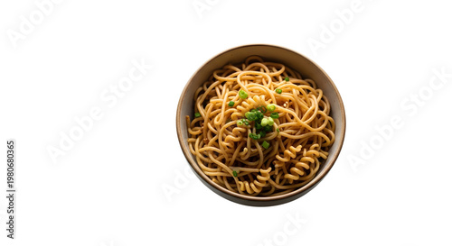 Cozy Bowl of Spaghetti with Parsley in Dark Setting