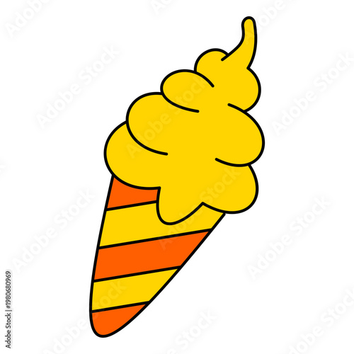 Sweet ice cream cone