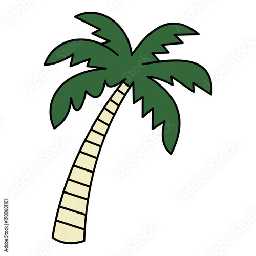 Tropical palm tree icon