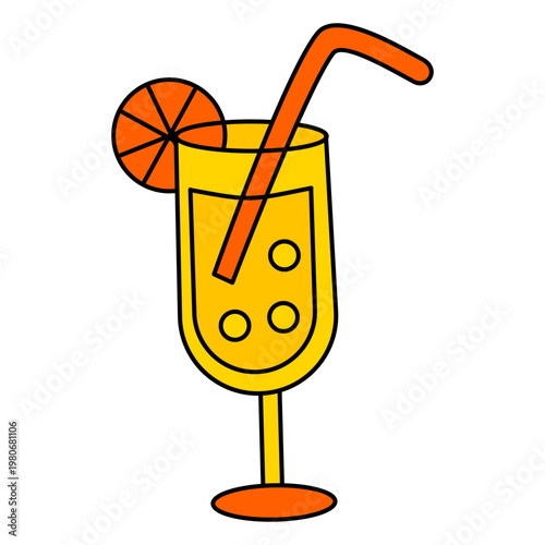 Summer tropical cocktail drink