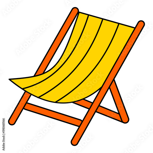 Wooden beach deck chair
