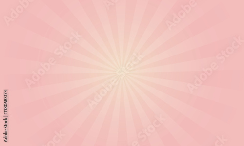 Pink sunburst background. summer radial rays background pattern
