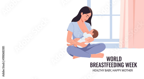 A mother breastfeeding her newborn baby in a comfortable sitting position.