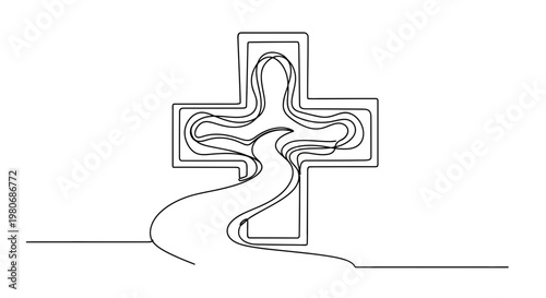 Cross Symbol Christian Religious Icon 1.