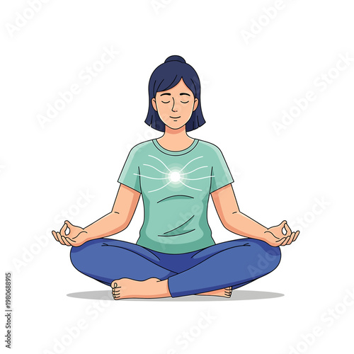 Woman Sitting in Meditation Posture 15.