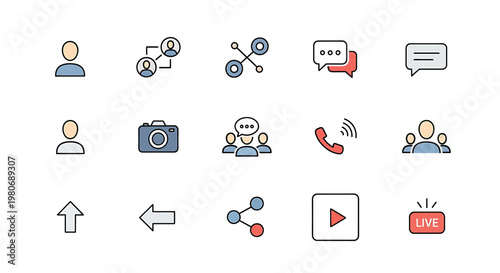 Collection of social media icons 29.