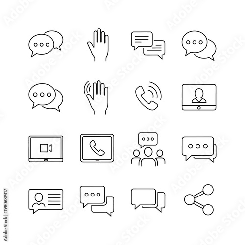 Communication icons for digital media 3.