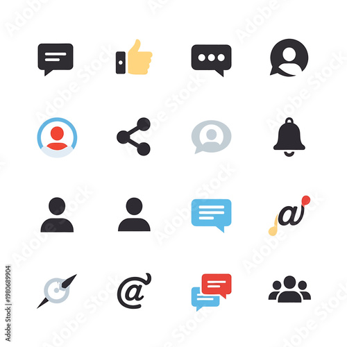 Collection of social media icons 25.