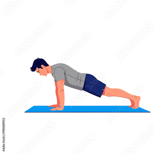 Man doing push up exercise 6.