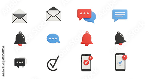 Mobile notification icons on screen.