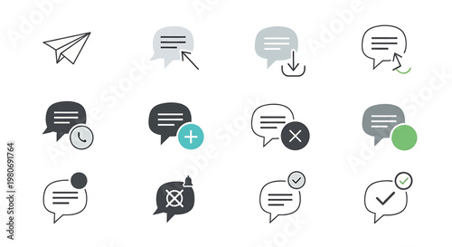 Collection of chat and speech bubbles 1.