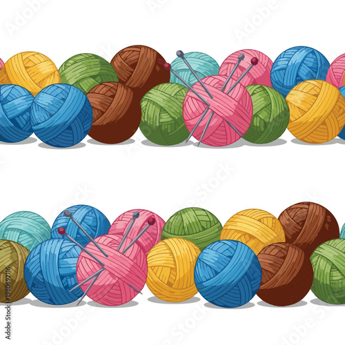 Colorful Balls of Yarn for Crafting and Knitting Projects