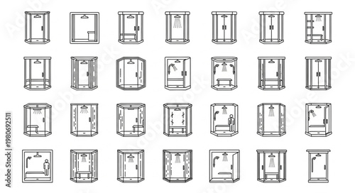 Collection of Shower Stall Designs and Layouts.
