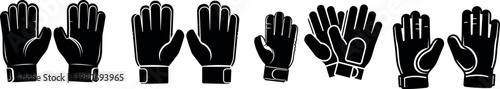 Cricket wicket keeping gloves silhouette protective gear for catching and fielding