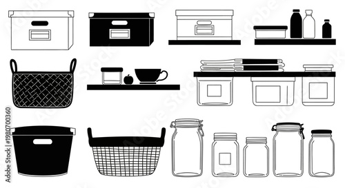 Kitchen Storage Containers and Baskets.