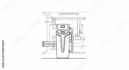 Household water treatment system installation schematic