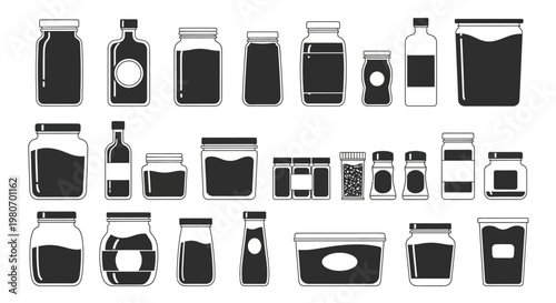 Various Beverage Containers and Bottles.
