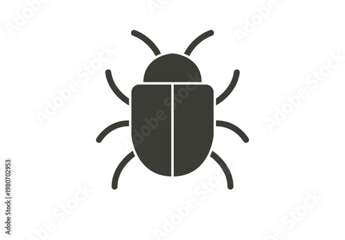 Icono de insecto que representa un error de software o problema informático