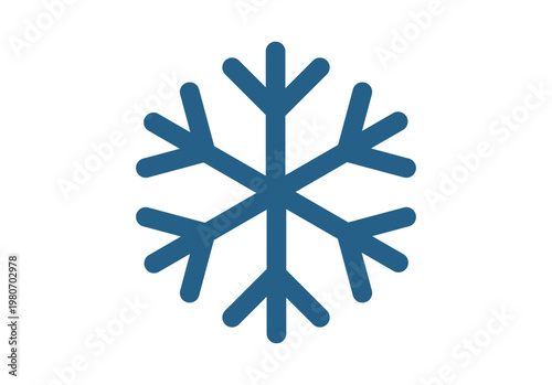 Icono de copo de nieve azul que simboliza el frío invierno y la congelación