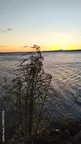 Sunset on Bolsena lake. Viterbo, Lazio. Italy
