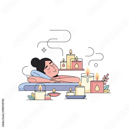 Woman Relaxing at Spa Center 1.