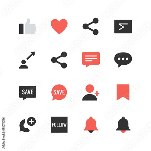Social media icons and symbols 28.