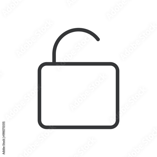 Unlock line icon. Security, password, privacy, private information, safety concepts. Editable stroke. Vector illustration