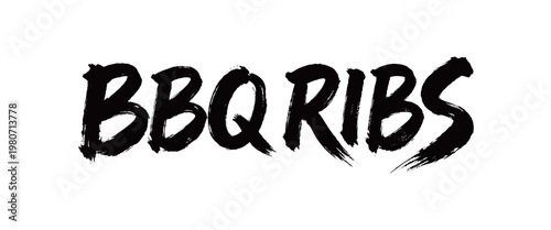 BBQ RIBS Handwriting