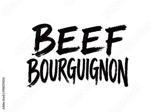 BEEF BOURGUIGNON Handwriting