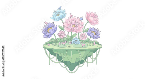 A beautiful spring bouquet of colorful pink roses and blossoms in a decorative basket makes a perfect floral gift for Easter