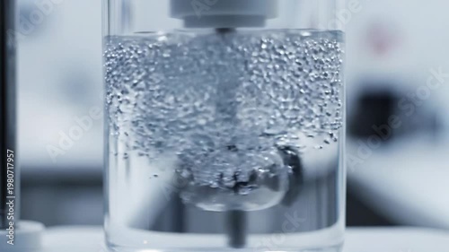 Molecular Hydration Bubbles in Clinical Liquid Agitator