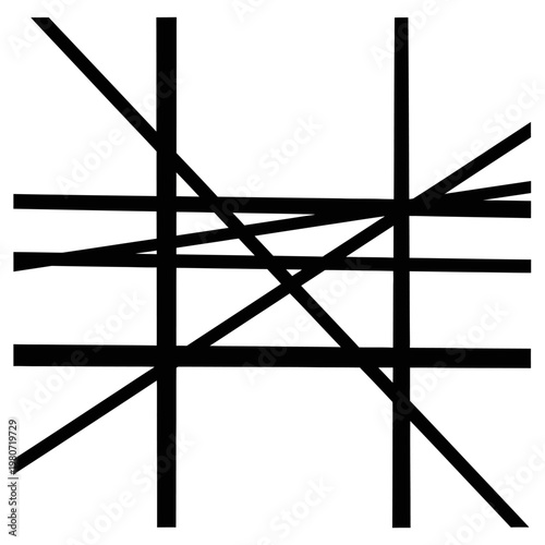 Black lines intersect on white background.