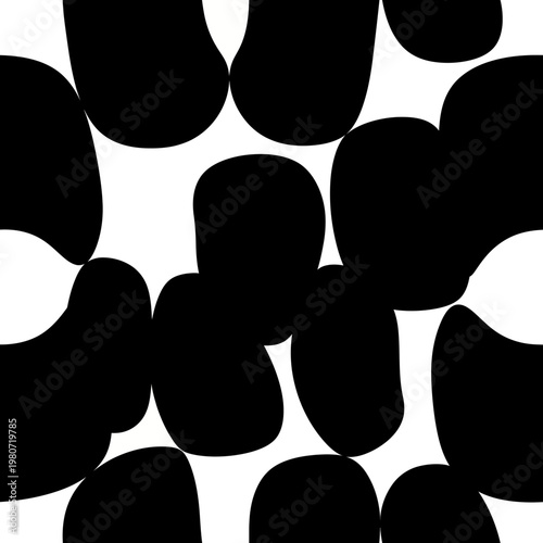 Black rounded shapes on white.