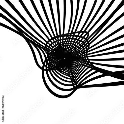 Black metal wire mesh tunnel structure.