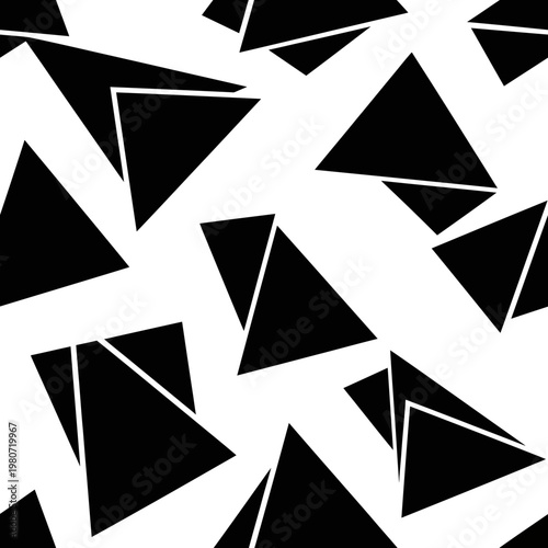 Black Triangles on White Background.