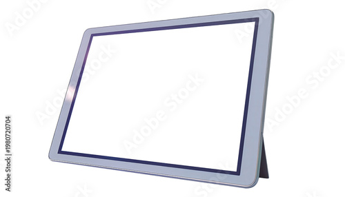 Tablet screen on a white background