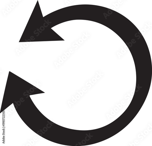 Black circular arrows white background