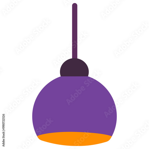 Purple hanging lantern ornament, party decoration, festive event, spooky accessory, Halloween celebration.